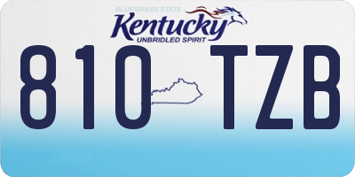 KY license plate 810TZB