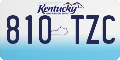 KY license plate 810TZC