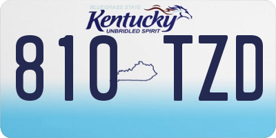 KY license plate 810TZD
