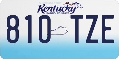 KY license plate 810TZE