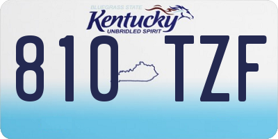 KY license plate 810TZF