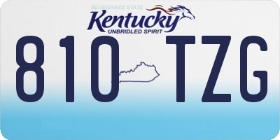 KY license plate 810TZG
