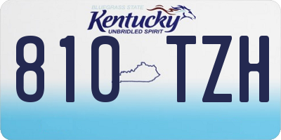 KY license plate 810TZH