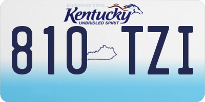 KY license plate 810TZI