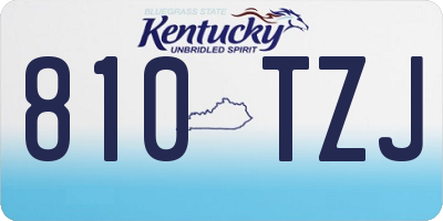 KY license plate 810TZJ