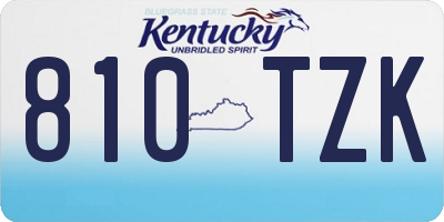 KY license plate 810TZK