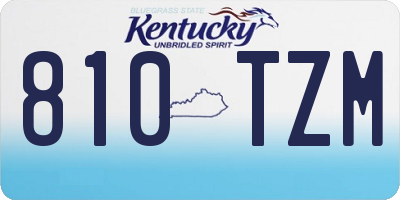 KY license plate 810TZM