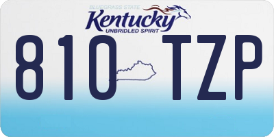 KY license plate 810TZP