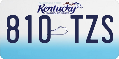KY license plate 810TZS