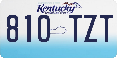 KY license plate 810TZT