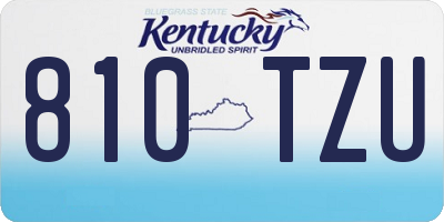 KY license plate 810TZU