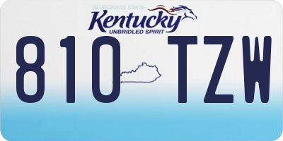 KY license plate 810TZW