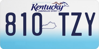 KY license plate 810TZY