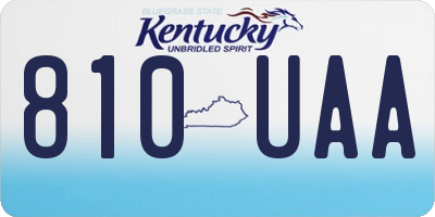 KY license plate 810UAA