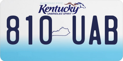 KY license plate 810UAB