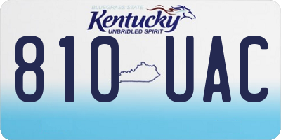 KY license plate 810UAC