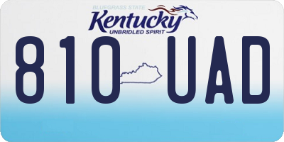 KY license plate 810UAD