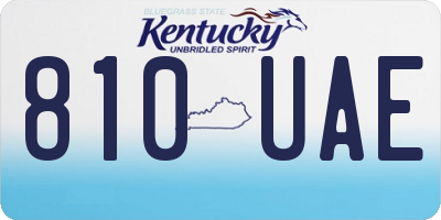 KY license plate 810UAE