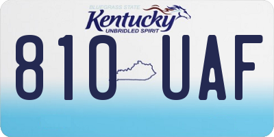 KY license plate 810UAF