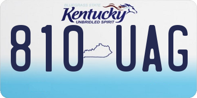 KY license plate 810UAG