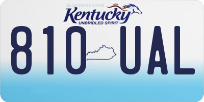 KY license plate 810UAL