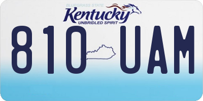 KY license plate 810UAM