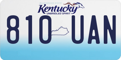 KY license plate 810UAN