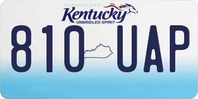 KY license plate 810UAP