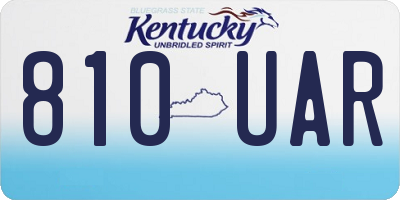 KY license plate 810UAR