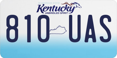 KY license plate 810UAS