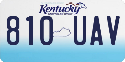 KY license plate 810UAV