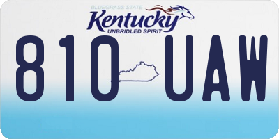 KY license plate 810UAW
