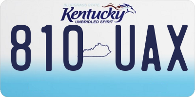 KY license plate 810UAX