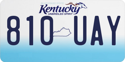 KY license plate 810UAY