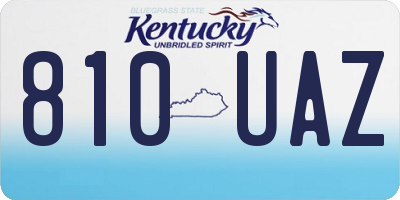 KY license plate 810UAZ