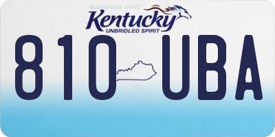 KY license plate 810UBA