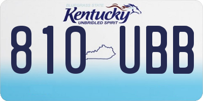KY license plate 810UBB