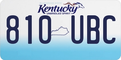KY license plate 810UBC