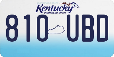 KY license plate 810UBD