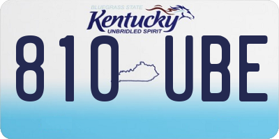 KY license plate 810UBE