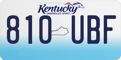 KY license plate 810UBF