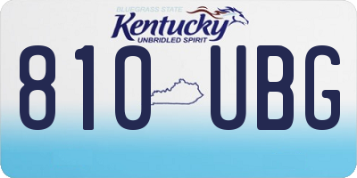 KY license plate 810UBG