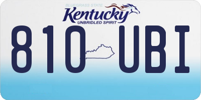 KY license plate 810UBI