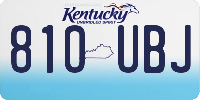 KY license plate 810UBJ