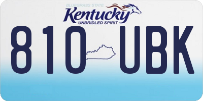 KY license plate 810UBK