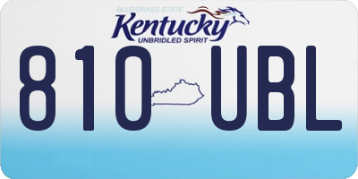 KY license plate 810UBL