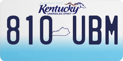 KY license plate 810UBM