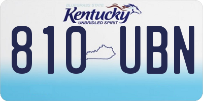 KY license plate 810UBN