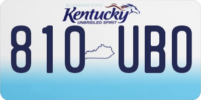 KY license plate 810UBO