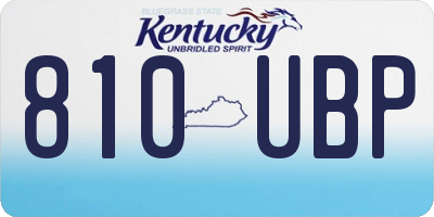 KY license plate 810UBP
